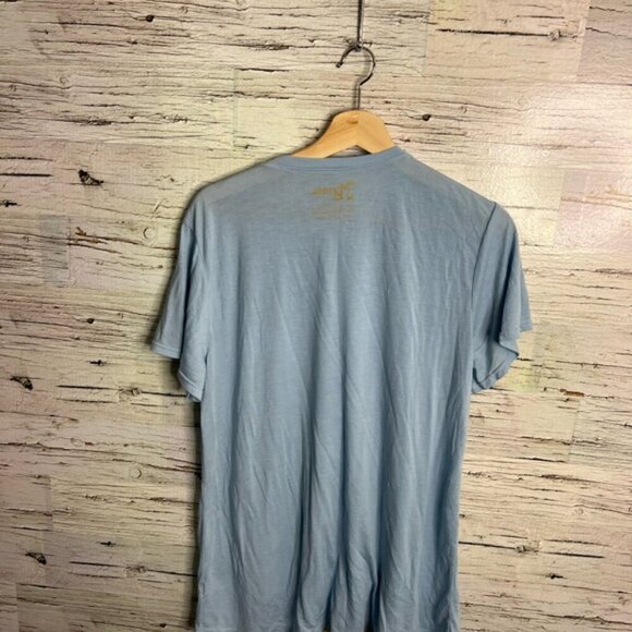 Show Me Your MuMu Blue and White Short Sleeve Tee - always on the slopes medium - Picture 8 of 8